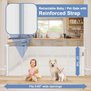 60" Retractable Baby Gate - White