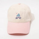 Sail Boat Hat - Cream/Pink