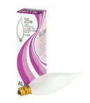 Satco ALLURA 25 W CA9 Chandelier Incandescent Bulb E12 (Candelabra) Soft White 1 pk, Pack of 25