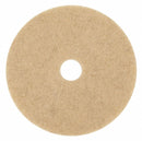 3M 24 in Non-Woven Natural/Polyester Fiber Round Burnishing Pad, 1500 to 3000 rpm, Tan, 5 PK - 3500