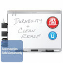 Quartet Gloss-Finish Porcelain Dry Erase Board, Wall Mounted, 48 inH x 96 inW, White - P558AP2