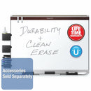 Quartet Gloss-Finish Porcelain Dry Erase Board, Wall Mounted, 24"H x 36"W, White - P553MP2