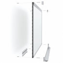 Quartet Gloss-Finish Porcelain Dry Erase Board, Wall Mounted, 36"H x 48"W, White - P554MP2