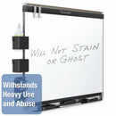 Quartet Gloss-Finish Porcelain Dry Erase Board, Wall Mounted, 48"H x 72"W, White - P557BP2