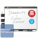 Quartet Gloss-Finish Porcelain Dry Erase Board, Wall Mounted, 48 inH x 96 inW, White - P558GP2