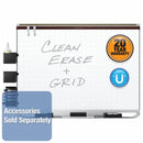 Quartet Gloss-Finish Steel Dry Erase Board, Wall Mounted, 36"H x 48"W, White - TEM544M
