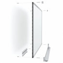 Quartet Gloss-Finish Steel Dry Erase Board, Wall Mounted, 36 inH x 48 inW, White - TEM544B