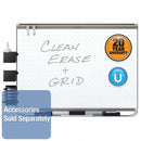 Quartet Gloss-Finish Steel Dry Erase Board, Wall Mounted, 36"H x 48"W, White - TEM544G