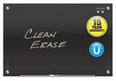 Quartet Gloss-Finish Glass Dry Erase Board, Wall Mounted, 48"H x 72"W, Black - G7248B-A