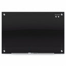 Quartet Gloss-Finish Glass Dry Erase Board, Wall Mounted, 24"H x 36"W, Black - G3624B