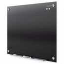 Quartet Gloss-Finish Glass Dry Erase Board, Wall Mounted, 48"H x 72"W, Black - G7248B-A