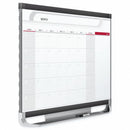 Quartet Gloss-Finish Melamine Calendar Planning Board, Wall Mounted, 36"H x 48"W, White/Gray/Red - CP43P2
