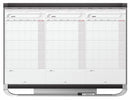 Quartet Gloss-Finish Melamine Calendar Planning Board, Wall Mounted, 24"H x 36"W, White/Gray - CMP32P2