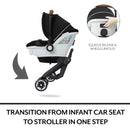 Gold Shyft DualRide with Carryall Storage Infant Car Seat and Stroller Combo - Onyx Black