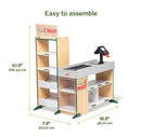 Freestanding Wooden Fresh Mart Grocery Store: Educational Focus on Money Concepts, 18 Pieces