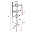J&V TEXTILES 3-Shelf Metal Bathroom Organizer Over the Toilet, Bathroom Space Saver