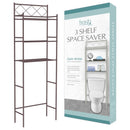 J&V TEXTILES 3-Shelf Metal Bathroom Organizer Over the Toilet, Bathroom Space Saver