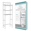 J&V TEXTILES 3-Shelf Metal Bathroom Organizer Over the Toilet, Bathroom Space Saver