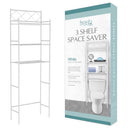 J&V TEXTILES 3-Shelf Metal Bathroom Organizer Over the Toilet, Bathroom Space Saver