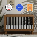 Hudson 3-in-1 Convertible Crib - Natural Walnut/Black