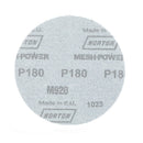 Norton MeshPower Series 68439 Sanding Disc, 5 in Dia, 180 Grit, Fine, Ceramic Alumina Abrasive