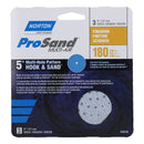 Norton ProSand Series 07660703228 Vacuum Disc, 5 in Dia, 11/16 in Arbor, P180 Grit, Fine, Ceramic Abrasive, Laser-Cut
