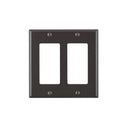 Leviton Brown 2 gang Thermoset Plastic Decorator Wall Plate 1 pk, Pack of 5