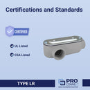 Sigma Engineered Solutions ProConnex 3/4 in. D Die-Cast Aluminum Conduit Body For Rigid/IMC 1 pk