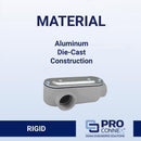 Sigma Engineered Solutions ProConnex 3/4 in. D Die-Cast Aluminum Conduit Body For Rigid/IMC 1 pk