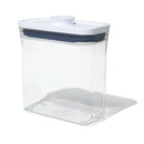 POP 1.2qt Plastic Slim Rectangle Airtight Food Storage Container White
