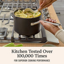 3.5qt Hard-Anodized Nonstick Sauce Pan with Lid