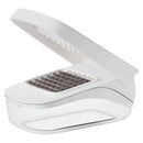 Vegetable Manual Food Chopper - Stainless Steel Blade, Dishwasher-Safe, White