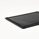 2pc Nonslip Recycled Poly Cutting Board Set Black - ™: Dishwasher-Safe, Juice Canal, Non-Skid Feet