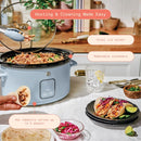 4Qt Slow Cooker with Touch-Activated Display - Cornflower Blue