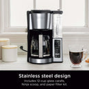 2-Cup Stainless Steel Coffee Maker with Glass Carafe - CE250