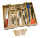 Bamboo Expandable Flatware Organizer with Removable Dividers