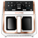 8 Qt Digital Window Air Fryer with 8 One-Touch Cooking Functions, White