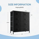8-Drawer Dresser - Black