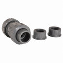 Georg Fischer Check Valve, 3/8 in, Single, Inline Spring, PVC, Socket/Threaded x Socket/Threaded - 161562101