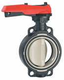 Georg Fischer Wafer-Style Butterfly Valve, Polypropylene, 150 psi, 5 in Pipe Size - 167567026