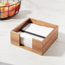 Wood Napkin Holder - Light Stained Wood