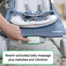 2-in-1 Happy Belly Rock To Bounce Massage Baby Seat - Chambray