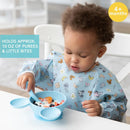 Silicone Feeding Bowl Set with Suction - Mickey Mouse Light Blue