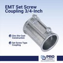 Sigma Engineered Solutions ProConnex 3/4 in. D Die-Cast Zinc Set Screw Coupling For EMT 25 pk