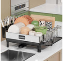 Expandable Dish Drying Rack - Silver and Black