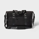 Faux Neoprene Weekender Bag - Black