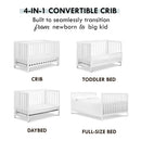 Colby 4-in-1 Convertible Crib - White