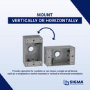 Sigma Engineered Solutions New Work 18.3 cu in Rectangle Metallic 1 gang Weatherproof Box Gray