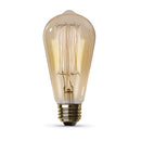 Feit The Original 40 W ST19 Vintage Incandescent Bulb E26 (Medium) Soft White 1 pk, Pack of 6