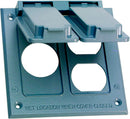 Sigma Engineered Solutions Square Die-Cast Metal 2 gang 4.54 in. H X 4.54 in. W Combo Box Cover